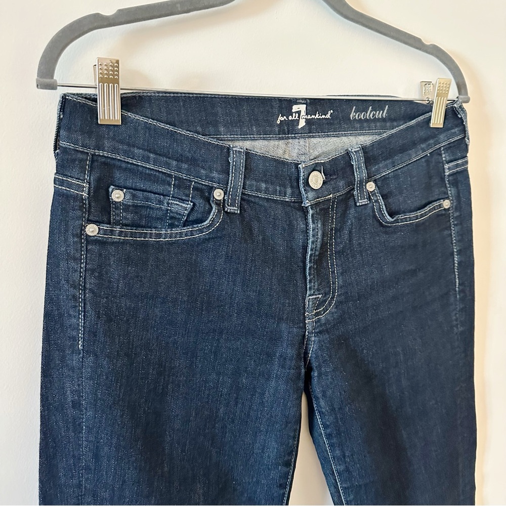7 For All Mankind Dark Blue Boot Cut Jeans Size 28